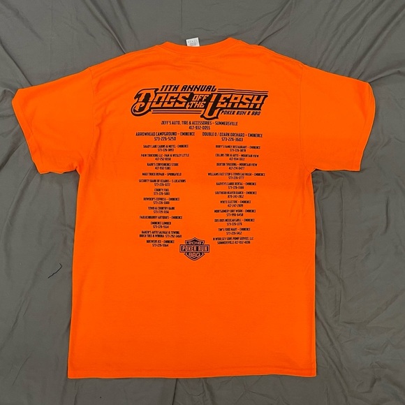 Harley Davidson 2018 11th Annual Dogs Off The Leash Poker Run T-Shirt Large - Picture 3 of 6